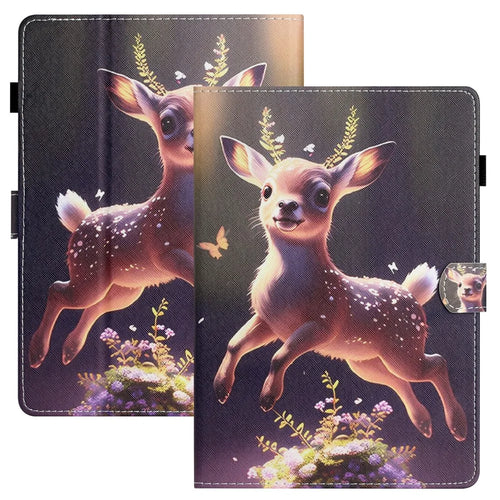 Anti-Scratch Tablet Case for Amazon Kindle Youth Edition 2022 Shockproof Cover Pattern Printing PU Leather Case - Deer - 1