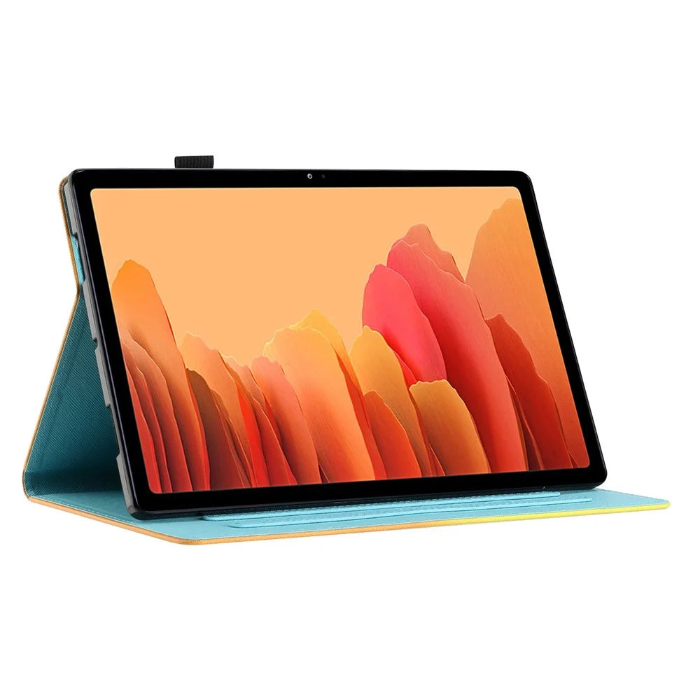 For Samsung Galaxy Tab A7 10.4 (2020) / (2022) T500 / T505 PU Leather Flip Cover Pattern Printing Anti-Drop Tablet Case - Rabbit - 3