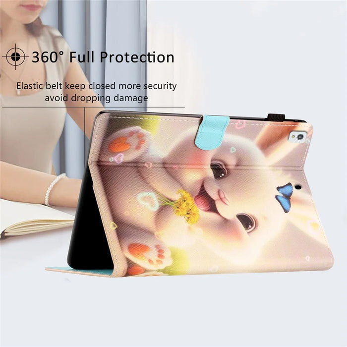 For iPad 10.2 (2019) / (2020) / iPad Air 10.5 inch (2019) / iPad Pro 10.5-inch (2017) Case Pattern Printing PU Leather Flip Cover - Rabbit - 6