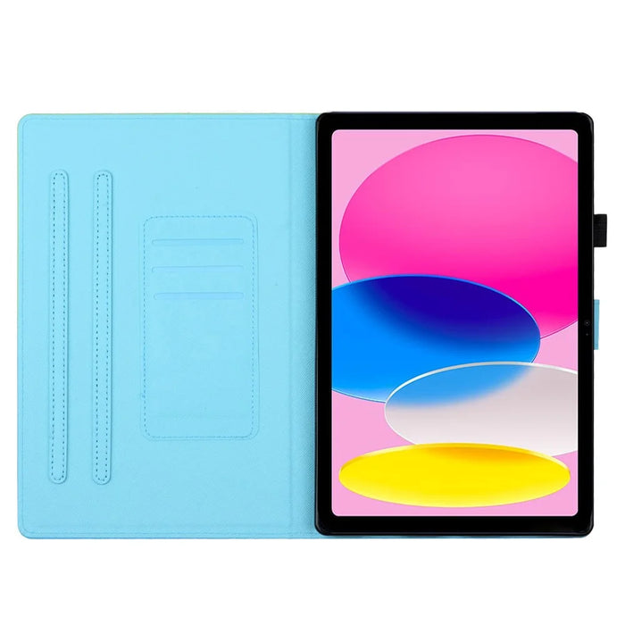 Anti-Drop Tablet Case for iPad (2025) / 10.9 (2022) PU Leather Folio Flip Cover Pattern Printing Shockproof Case - Deer - 2