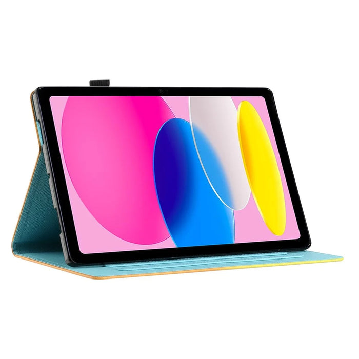 Anti-Drop Tablet Case for iPad (2025) / 10.9 (2022) PU Leather Folio Flip Cover Pattern Printing Shockproof Case - Deer - 3