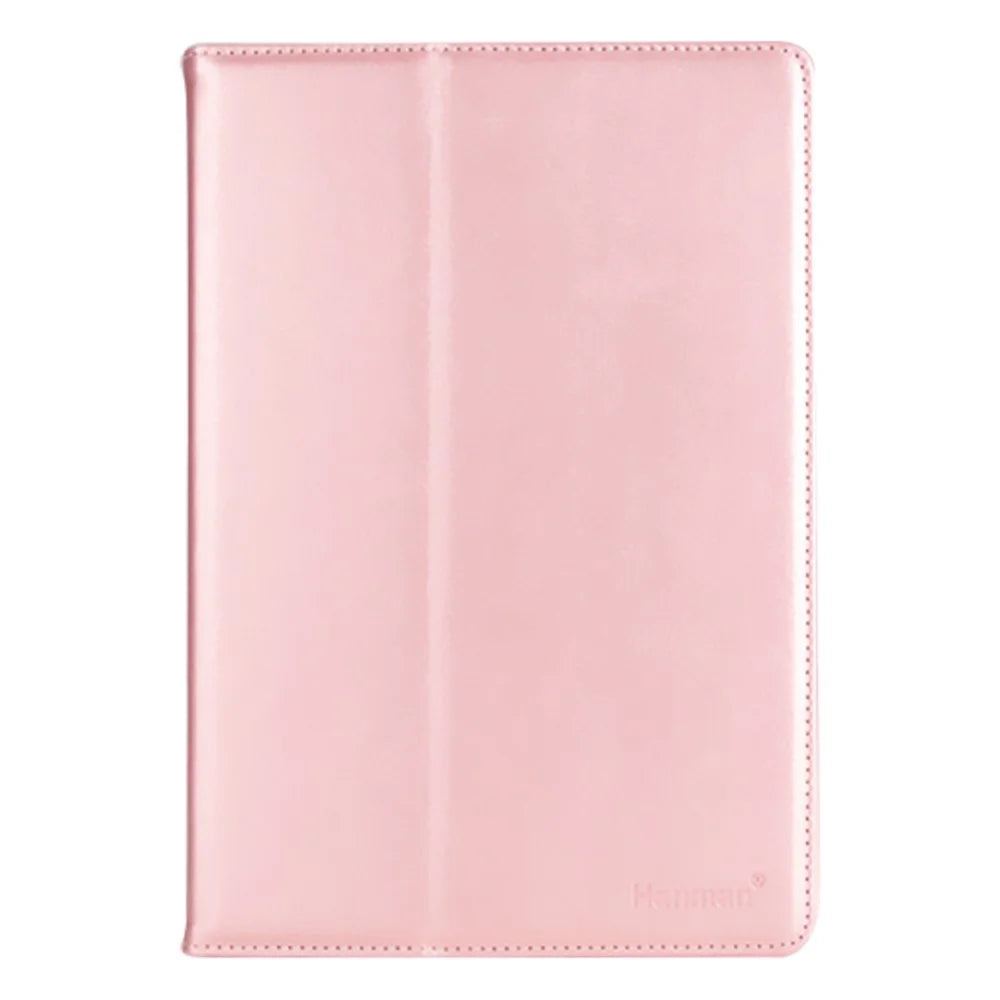 HANMAN Flip Cover for 9-inch Tablet Scratch Resistant Universal PU Leather Protective Case with Stand Wallet - Rose Gold - 1