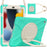 For iPad 10.2 (2021) / (2019) / (2020) Rotary Kickstand Tablet Case PC+Silicone Tablet Cover with Shoulder Strap - Mint Green - 3