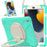 For iPad 10.2 (2021) / (2019) / (2020) Rotary Kickstand Tablet Case PC+Silicone Tablet Cover with Shoulder Strap - Mint Green - 4
