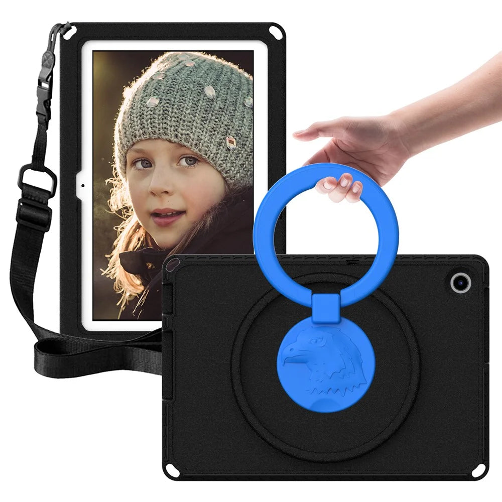 For Lenovo Tab M10 (Gen 3) Hand Grip Kickstand Tablet Case Anti-drop EVA+PC Tablet Cover - Black - 2
