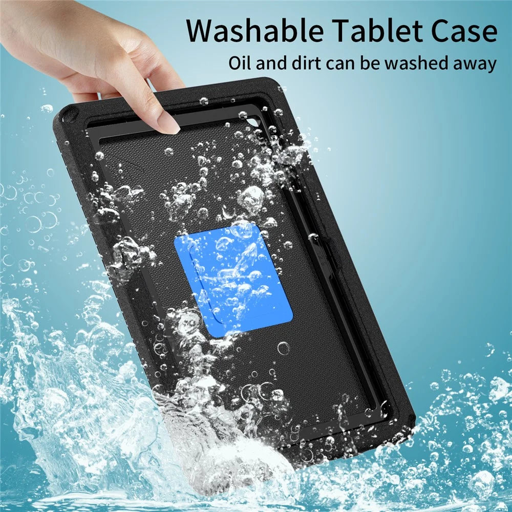 For Lenovo Tab M10 (Gen 3) Hand Grip Kickstand Tablet Case Anti-drop EVA+PC Tablet Cover - Black - 5