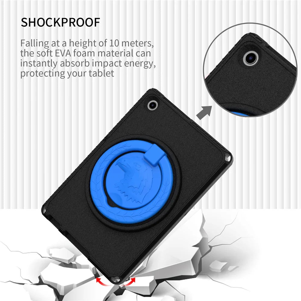 For Lenovo Tab M10 (Gen 3) Hand Grip Kickstand Tablet Case Anti-drop EVA+PC Tablet Cover - Black - 6