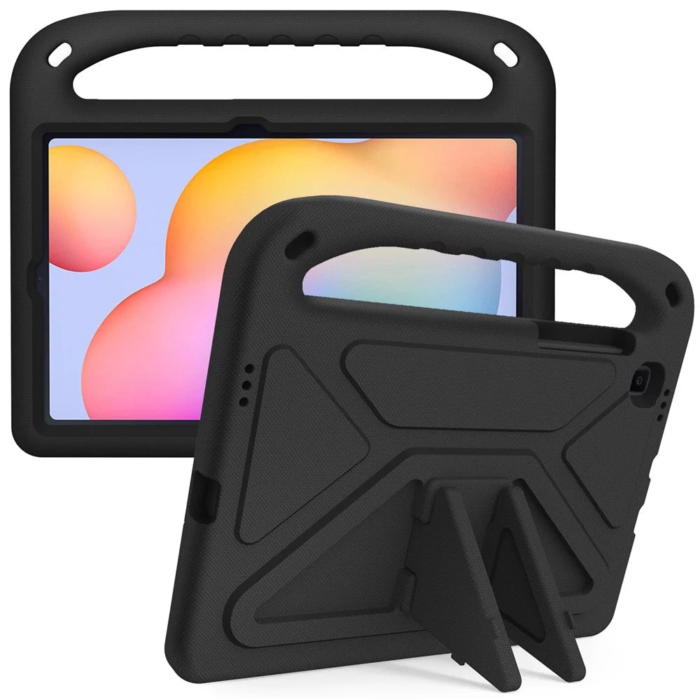 For Samsung Galaxy Tab S6 Lite (2020) / (2022) / S6 Lite (2024) Kickstand EVA Tablet Case Portable Hand Grip Tablet Cover - Black - 1