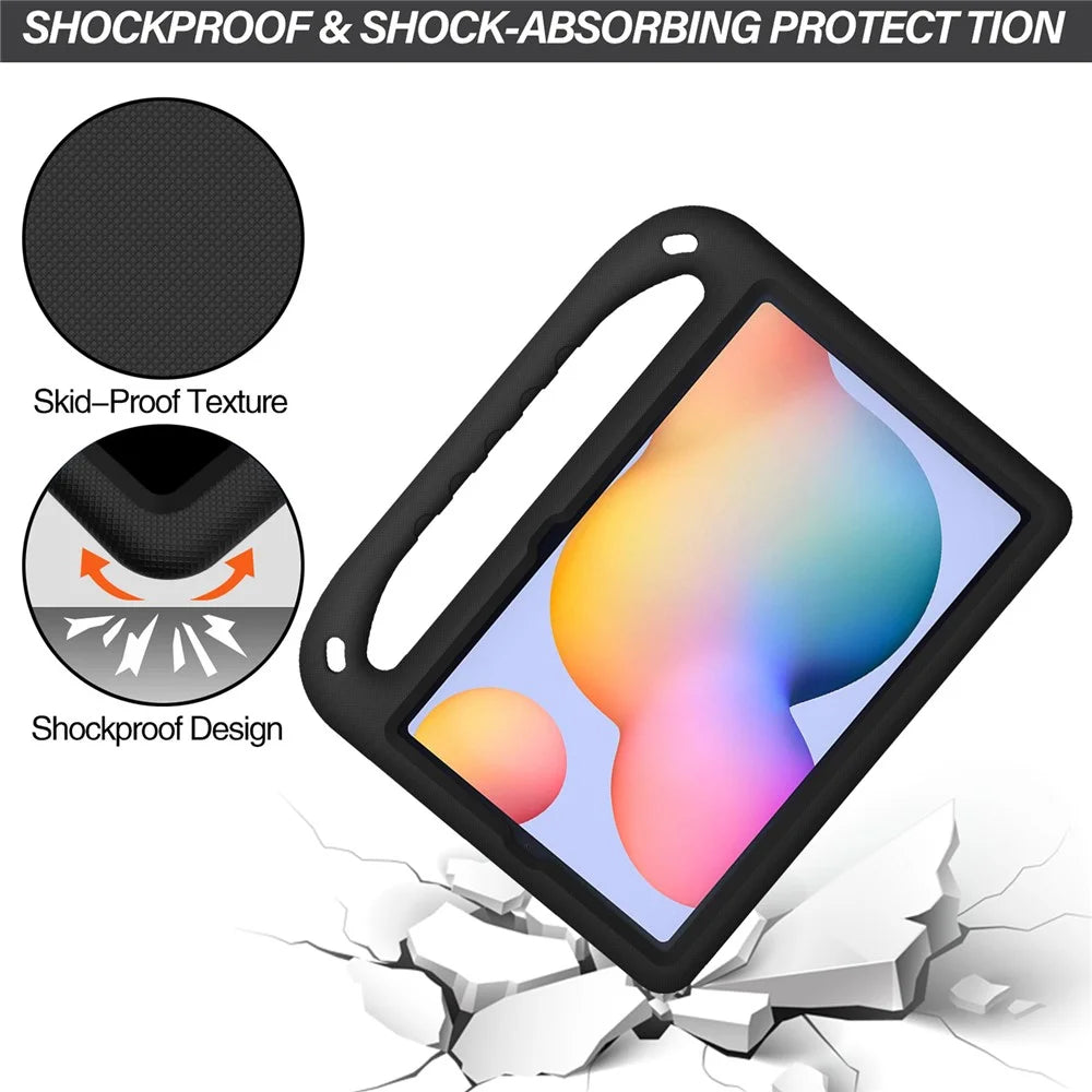 For Samsung Galaxy Tab S6 Lite (2020) / (2022) / S6 Lite (2024) Kickstand EVA Tablet Case Portable Hand Grip Tablet Cover - Black - 3