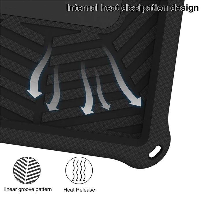 For Samsung Galaxy Tab S6 Lite (2024) / S6 Lite (2022) / S6 Lite (2020) SM-P610 P615 Kickstand Tablet Case with Shoulder Strap - Black - 6