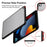 For iPad mini 4 / mini (2019) 7.9 inch PC+TPU Tablet Case Matte Translucent Contrast Color Tablet Cover - Black - 7