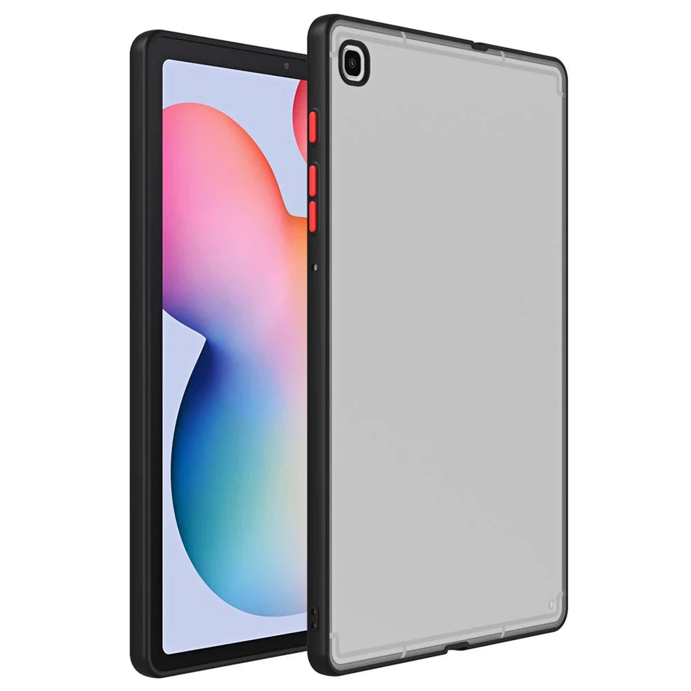 For Samsung Galaxy Tab S6 Lite (2024) / S6 Lite (2022) / S6 Lite (2020) SM-P610 P615 Matte Tablet Case PC+TPU Cover - Black - 1