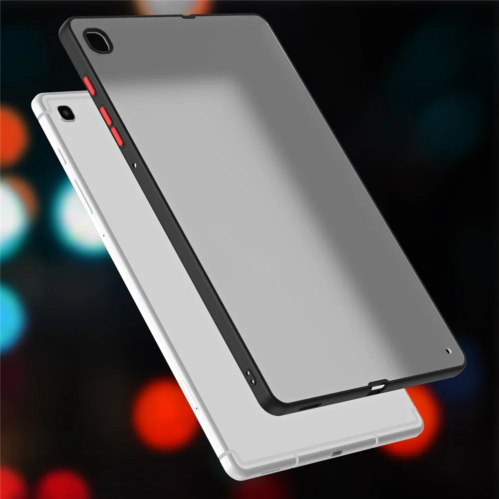 For Samsung Galaxy Tab S6 Lite (2024) / S6 Lite (2022) / S6 Lite (2020) SM-P610 P615 Matte Tablet Case PC+TPU Cover - Black - 2