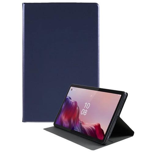 For Lenovo Tab M9 PU Leather Tablet Case Foldable Stand Protective Tablet Cover - Blue - 1