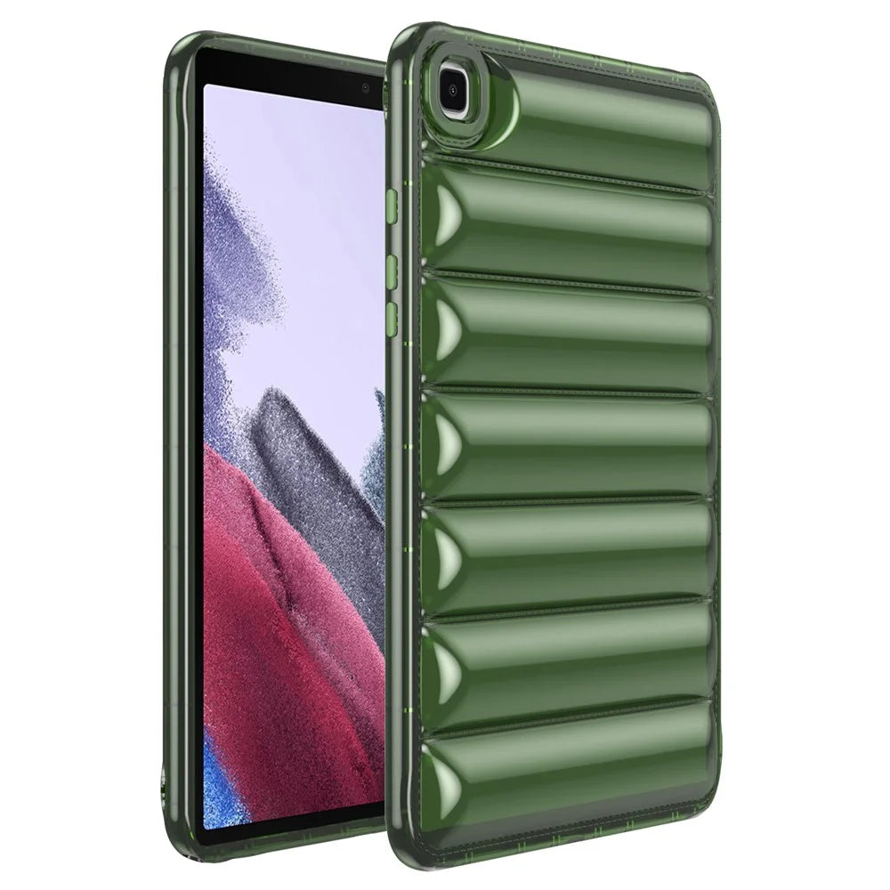 For Samsung Galaxy Tab A 8.0 (2019) SM-T290 (Wi-Fi) / SM-T295 (LTE) Tablet Case Soft TPU Down Jacket Design Protective Cover - Green - 1