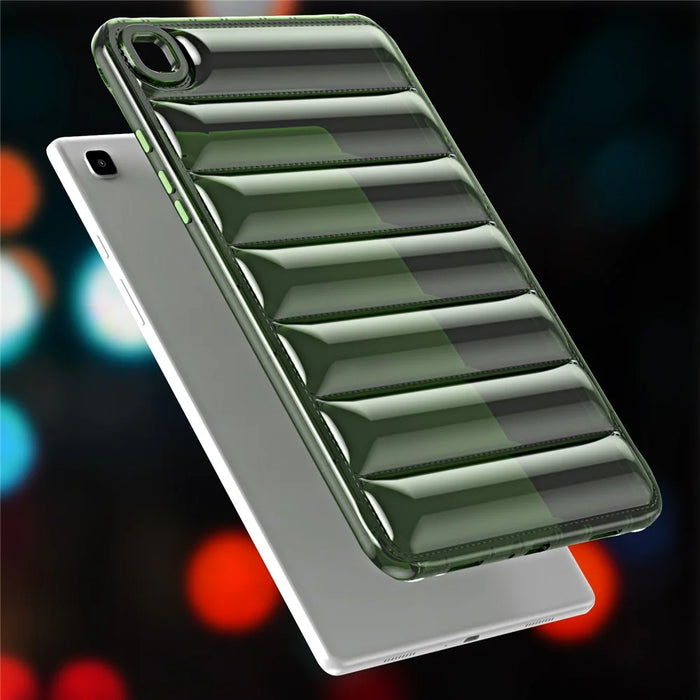 For Samsung Galaxy Tab A 8.0 (2019) SM-T290 (Wi-Fi) / SM-T295 (LTE) Tablet Case Soft TPU Down Jacket Design Protective Cover - Green - 2
