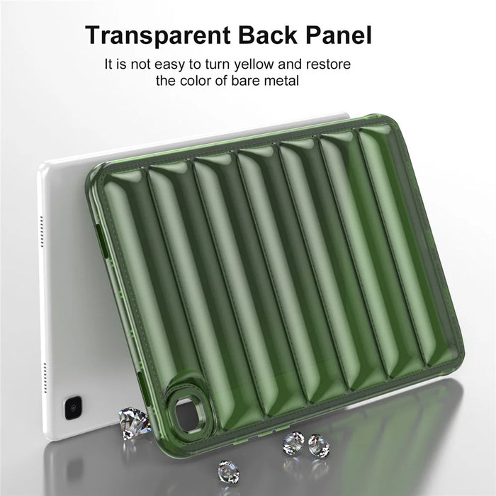 For Samsung Galaxy Tab A 8.0 (2019) SM-T290 (Wi-Fi) / SM-T295 (LTE) Tablet Case Soft TPU Down Jacket Design Protective Cover - Green - 6
