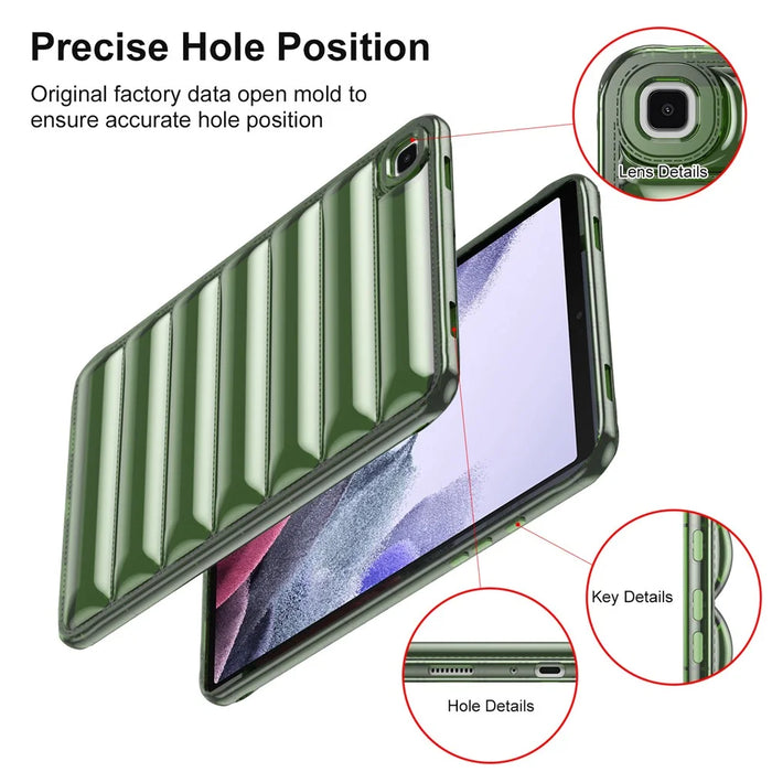 For Samsung Galaxy Tab A 8.0 (2019) SM-T290 (Wi-Fi) / SM-T295 (LTE) Tablet Case Soft TPU Down Jacket Design Protective Cover - Green - 7