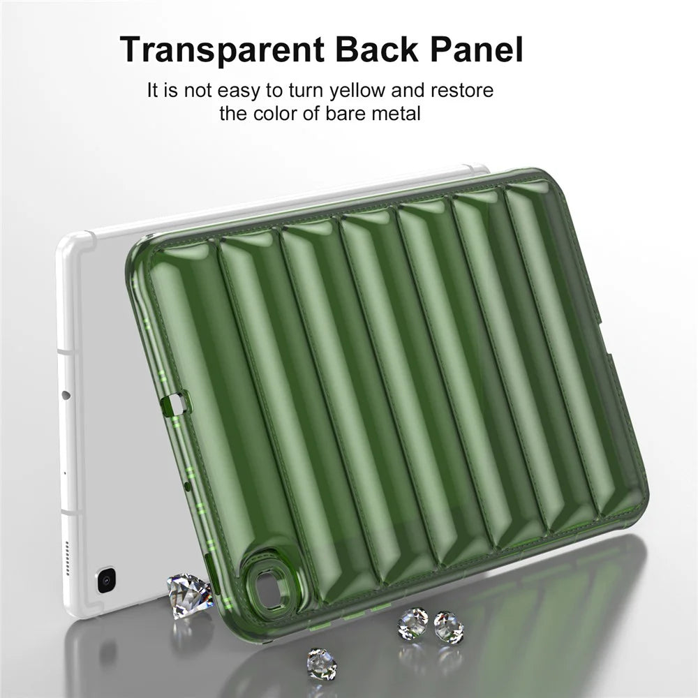 For Samsung Galaxy Tab S6 Lite (2024) / S6 Lite (2022) / S6 Lite (2020) SM-P610 P615 TPU Tablet Case Down Jacket Design Protective Cover - Green - 6