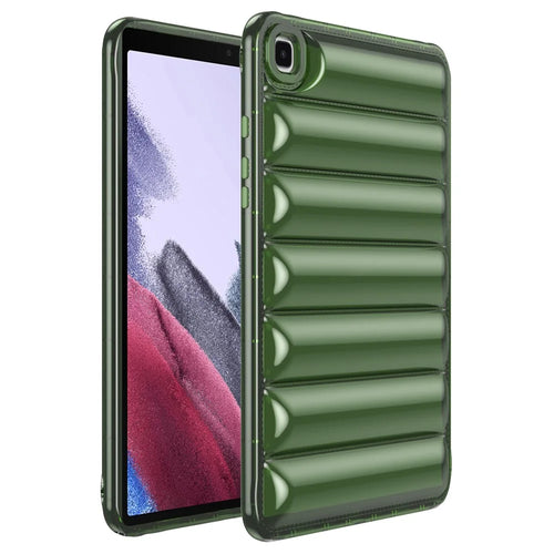 For Samsung Galaxy Tab A7 10.4 (2020) / (2022) T505 T500 TPU Tablet Case Down Jacket Design Anti-Scratch Cover - Green - 1