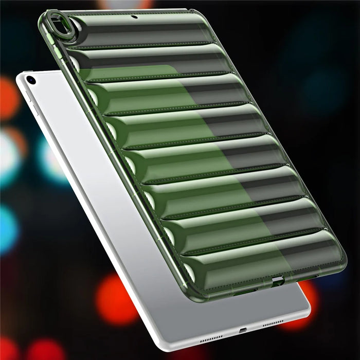 For iPad Air 10.5 inch (2019) Down Jacket Design Tablet Case Soft TPU Shockproof Cover - Green - 2