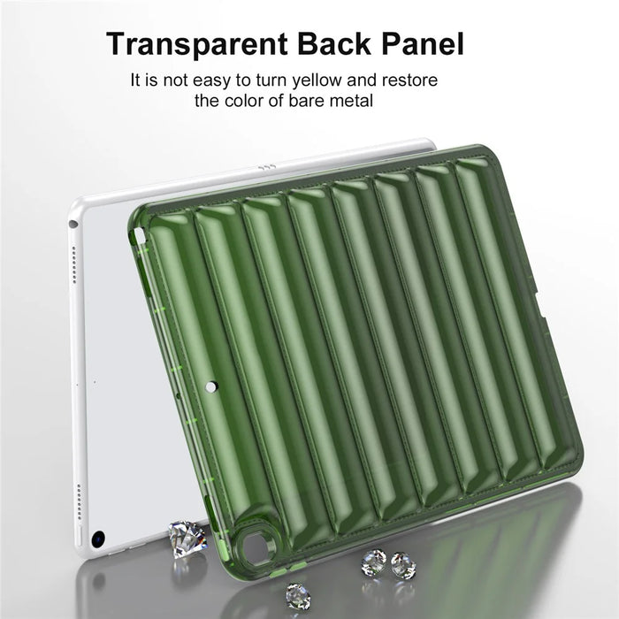 For iPad Air 10.5 inch (2019) Down Jacket Design Tablet Case Soft TPU Shockproof Cover - Green - 6