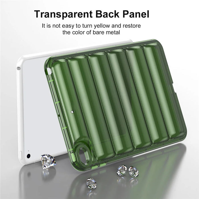 For iPad mini 4 / mini (2019) 7.9 inch TPU Tablet Case Soft Puffer Down Jacket Design Back Cover - Green - 6