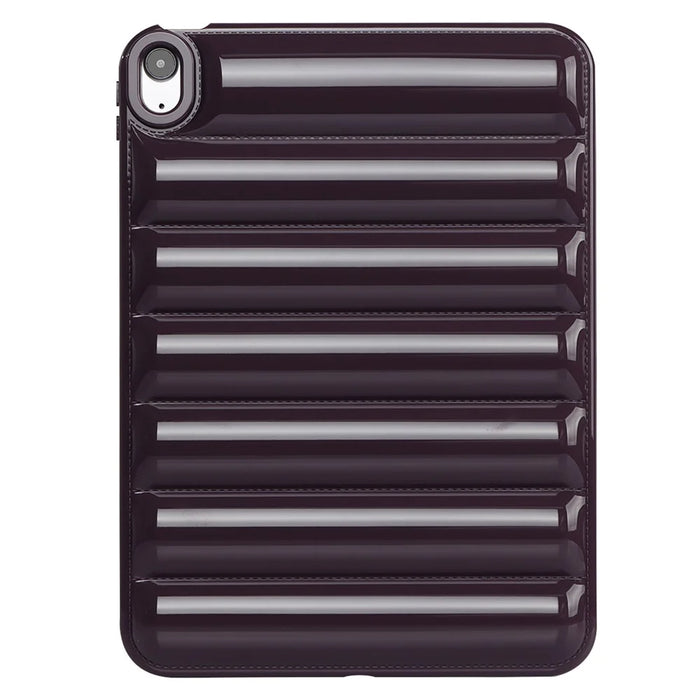 Down Jacket Texture Soft TPU Cover For iPad Air (2020) / (2022) Candy Color Tablet Case - Wine Red - 2