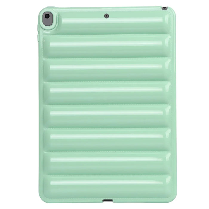 Tablet Protective Case For iPad Air 10.5 inch (2019) Candy Color Down Jacket Texture Soft TPU Cover - Green - 2
