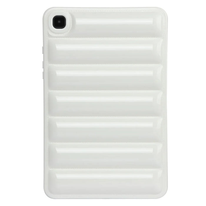 For Samsung Galaxy Tab A7 10.4 (2020) / (2022) T505 / T500 Candy Color TPU Tablet Case Down Jacket Texture Cover - White - 2