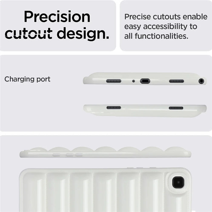 For Samsung Galaxy Tab A7 10.4 (2020) / (2022) T505 / T500 Candy Color TPU Tablet Case Down Jacket Texture Cover - White - 6