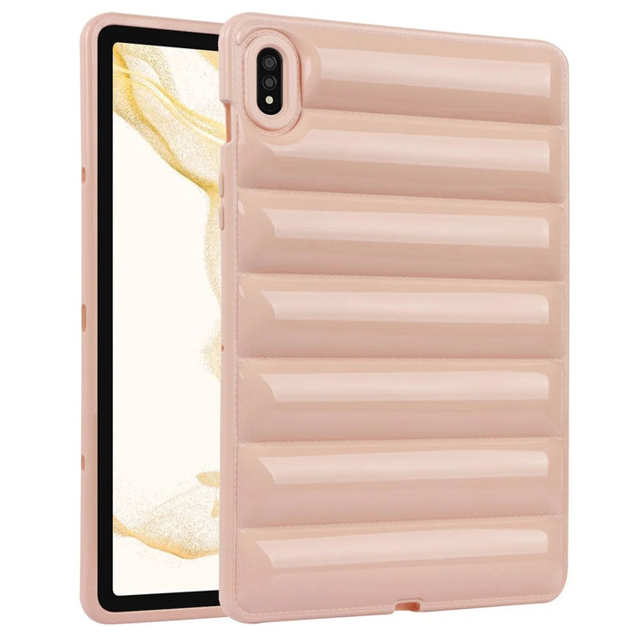 For Samsung Galaxy Tab S7 / S8 / T870 / X700 Tablet Soft TPU Cover Case Down Jacket Shell - Pink - 1