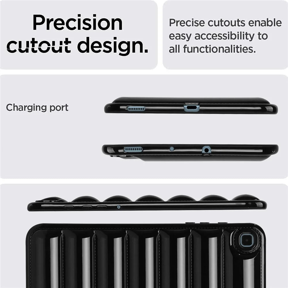 For Samsung Galaxy Tab S6 Lite (2024) / S6 Lite (2022) / S6 Lite (2020) SM-P610 P615 Tablet Case Down Jacket Texture TPU Cover - Black - 6