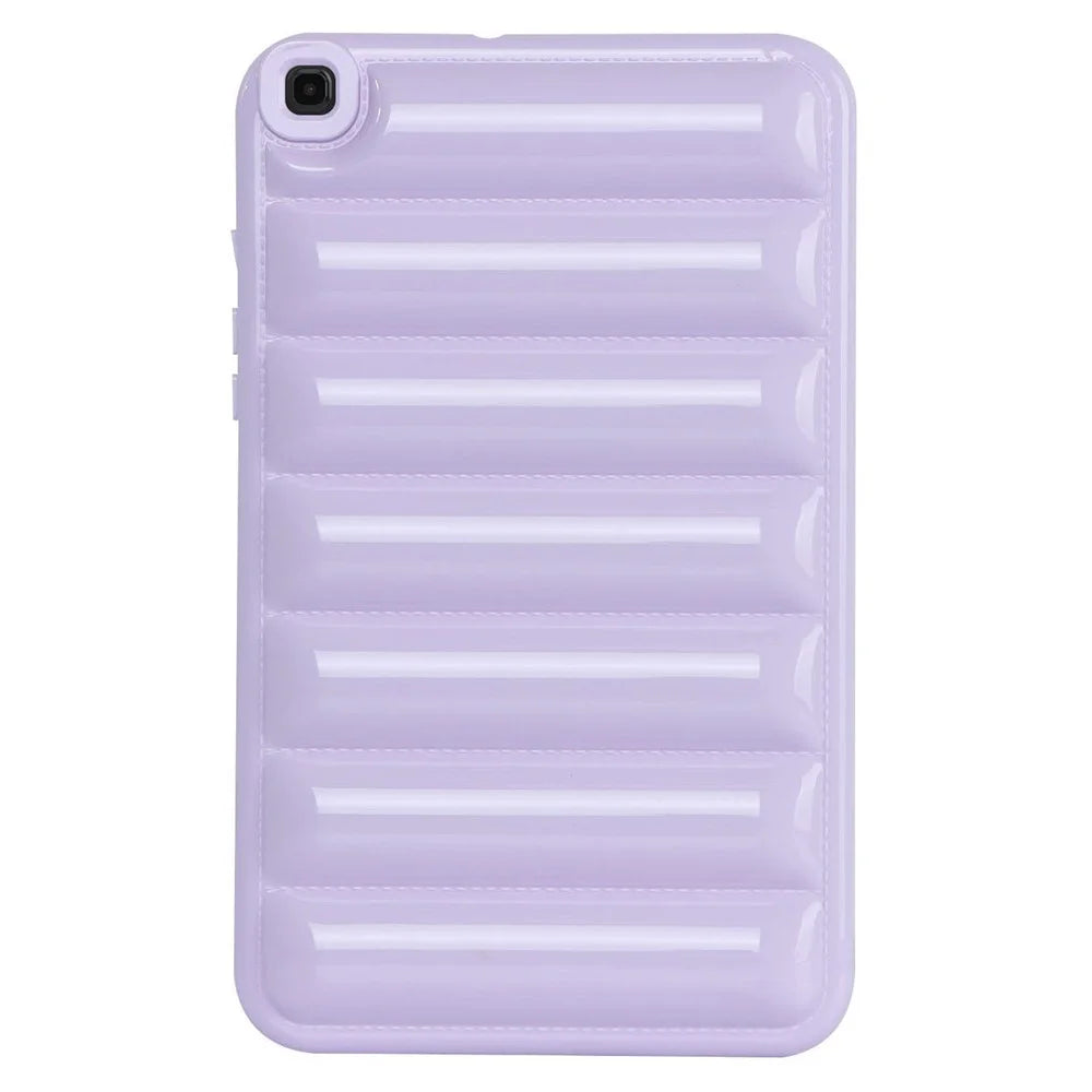 For Samsung Galaxy Tab A 8.0 (2019) SM-T290 (Wi-Fi) / SM-T295 (LTE) TPU Tablet Case Down Jacket Texture Cover - Purple - 2