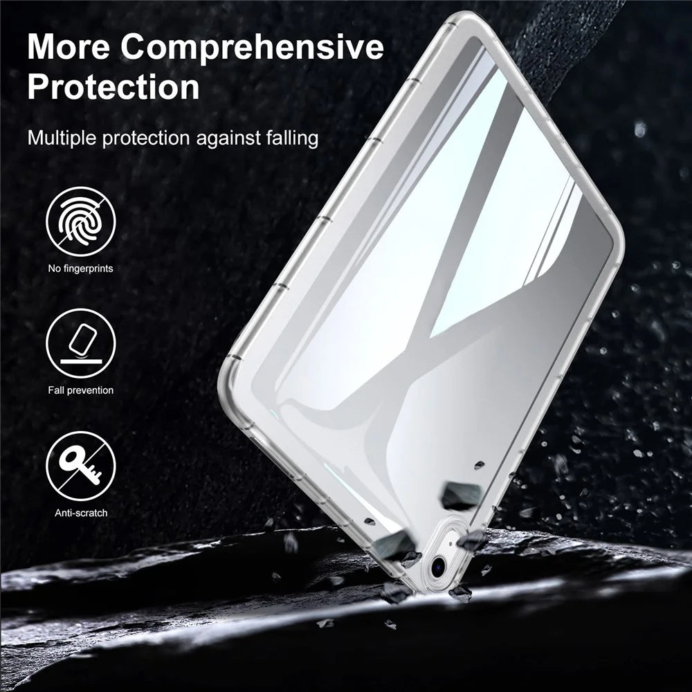 Protective Tablet Case for iPad mini (2024) / mini (2021) Anti-Scratch Clear TPU Cover - Grey - 3
