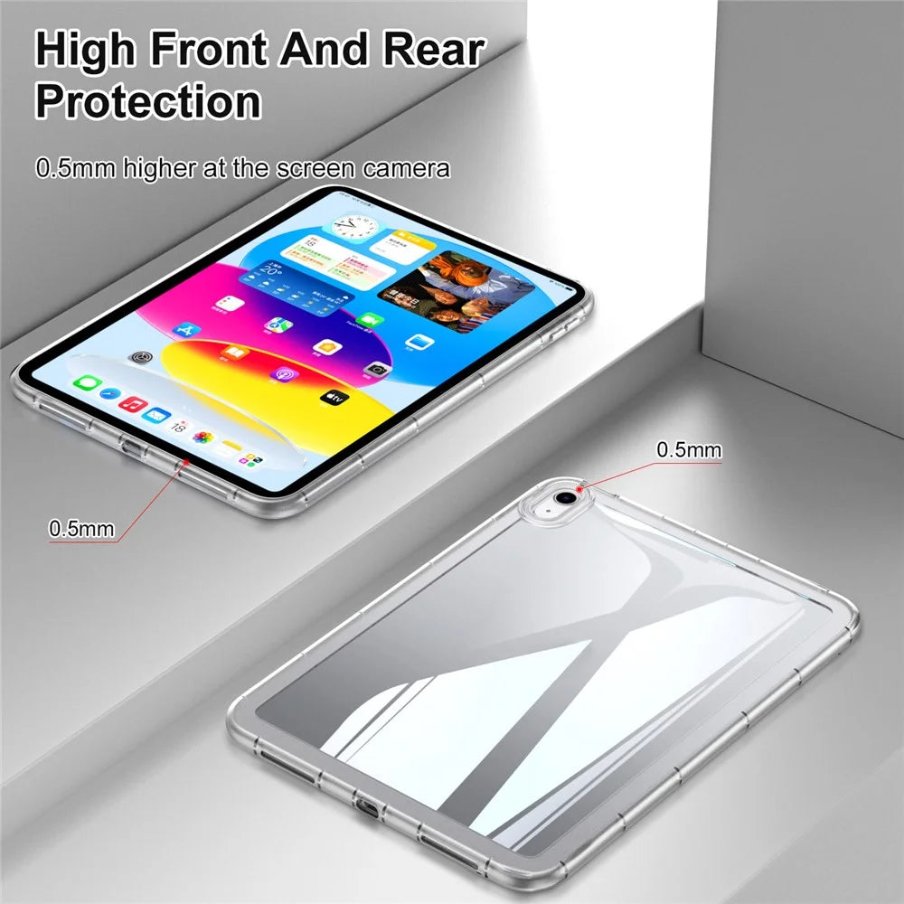 Protective Tablet Case for iPad mini (2024) / mini (2021) Anti-Scratch Clear TPU Cover - Grey - 4