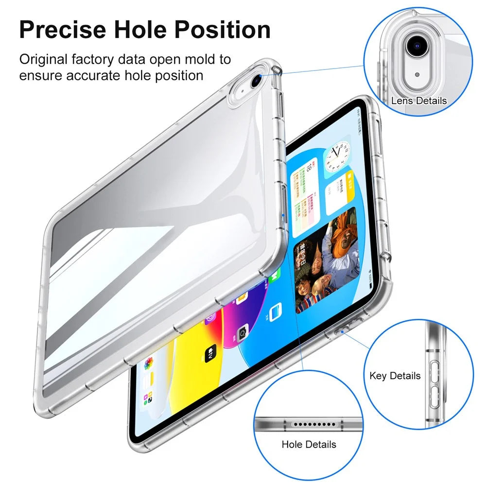 Protective Tablet Case for iPad mini (2024) / mini (2021) Anti-Scratch Clear TPU Cover - Grey - 7