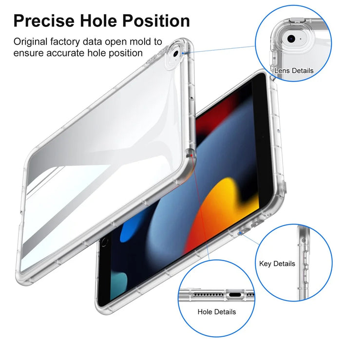 For iPad mini 4 / mini (2019) 7.9 inch TPU Tablet Case Transparent Protective Cover - Transparent - 7