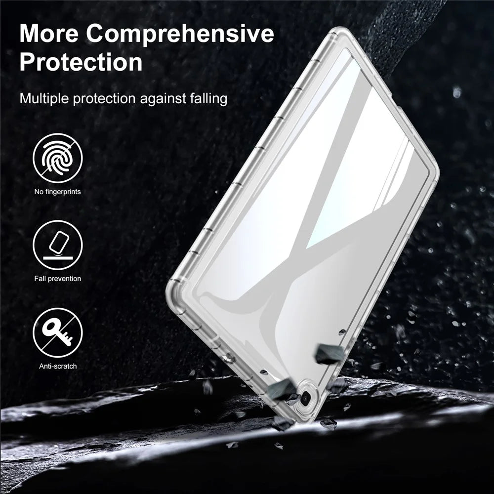For Samsung Galaxy Tab S6 Lite (2024) / S6 Lite (2022) / S6 Lite (2020) SM-P610 P615 Transparent Tablet Case TPU Tablet Cover - Transparent - 3