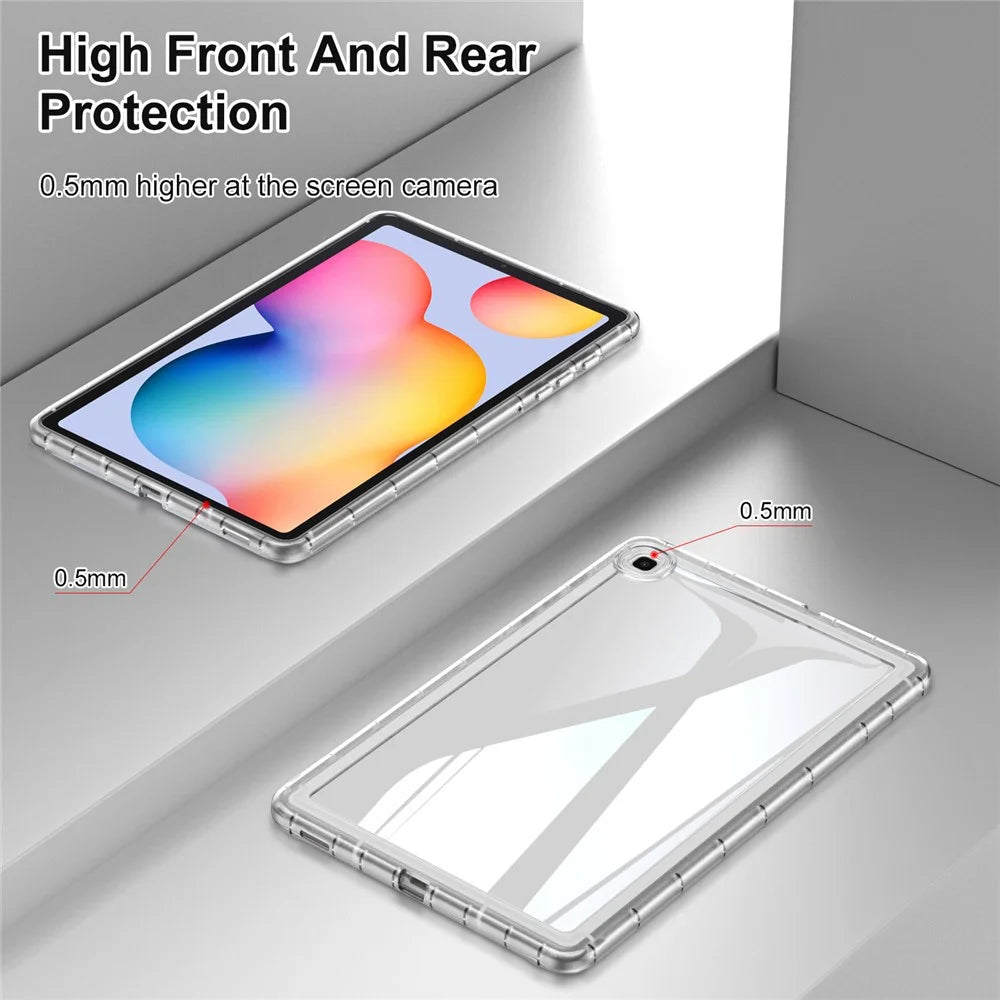 For Samsung Galaxy Tab S6 Lite (2024) / S6 Lite (2022) / S6 Lite (2020) SM-P610 P615 Transparent Tablet Case TPU Tablet Cover - Transparent - 4