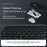 For OnePlus Pad Leather Case + Bluetooth-compatible Keyboard with Backlight Trackpad - Black - 4