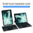 For OnePlus Pad Leather Case + Bluetooth-compatible Keyboard with Backlight Trackpad - Black - 5