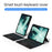 For OnePlus Pad Leather Case + Bluetooth-compatible Keyboard with Backlight Trackpad - Black - 7