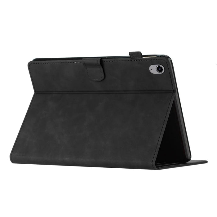 PU Leather Card Holder Tablet Case for iPad 10.9 (2022) , Imprinted Butterfly Tablet Stand Cover - Black - 4