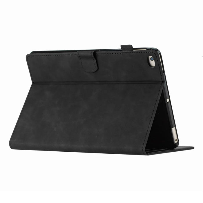 For iPad Mini 1 / 2 / 3 / 4 / Mini (2019) 7.9 inch Imprinted Pattern PU Leather Flip Cover Card Slot Tablet Case - Black - 4