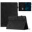 For Samsung Galaxy Tab A7 10.4 (2020) / (2022) T500 T505 Tablet Case Imprinted Leather Cover with Card Slot Stand - Black - 1