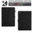 For Samsung Galaxy Tab A7 10.4 (2020) / (2022) T500 T505 Tablet Case Imprinted Leather Cover with Card Slot Stand - Black - 6