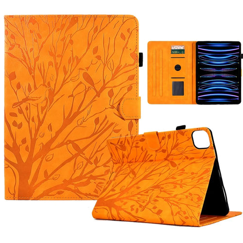 For iPad Air 11 (2026) / (2025) / (2024) / Air (2020) / (2022) / Pro 11 (2022) / (2021) / (2020) / (2018) Case Tree Leather Tablet Cover - Khaki - 1