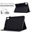 Tree Imprinted Leather Cover for Lenovo Tab M9 TB-310FU Anti-Drop Protective Case with Card Slot - Black - 6