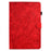 For Samsung Galaxy Tab A8 10.5 (2021) X200 X205 / (2022) Stand Tablet Case Leather Card Holder Imprinted Tree Cover - Red - 2